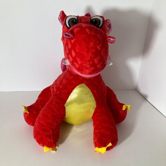 Fengtuo International Dragon Plush Red‎ Gold 11 x 12" - Picture 1 of 8